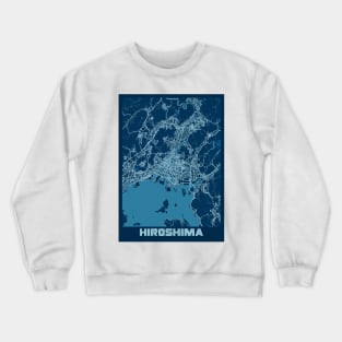 Hiroshima - Japan Peace City Map Crewneck Sweatshirt